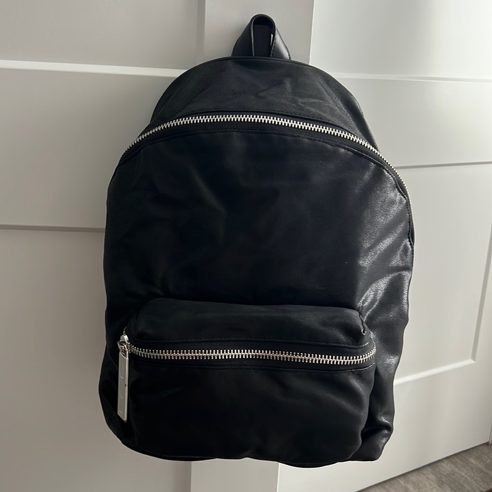 MAC Cosmetics Employee Exclusive Black Suede-Like Backpack - Brand new